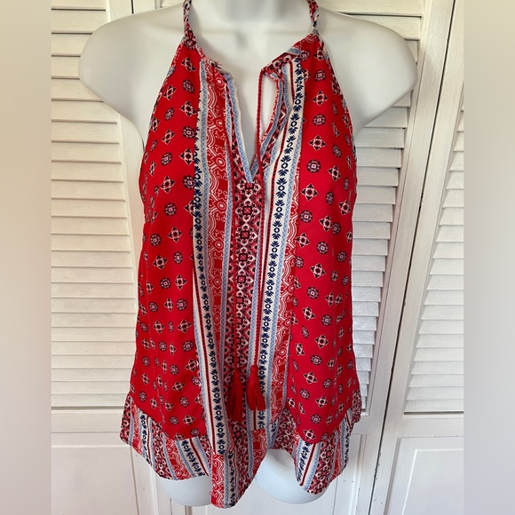 Pink Republic Tops - Pink Rebublic Red Boho Tank Size XS